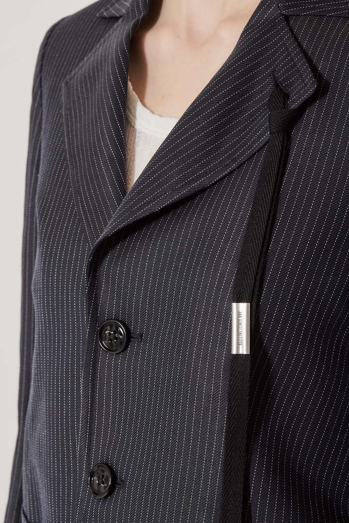 Lexa Tailored Slim Fit Jacket - Navy/Grey