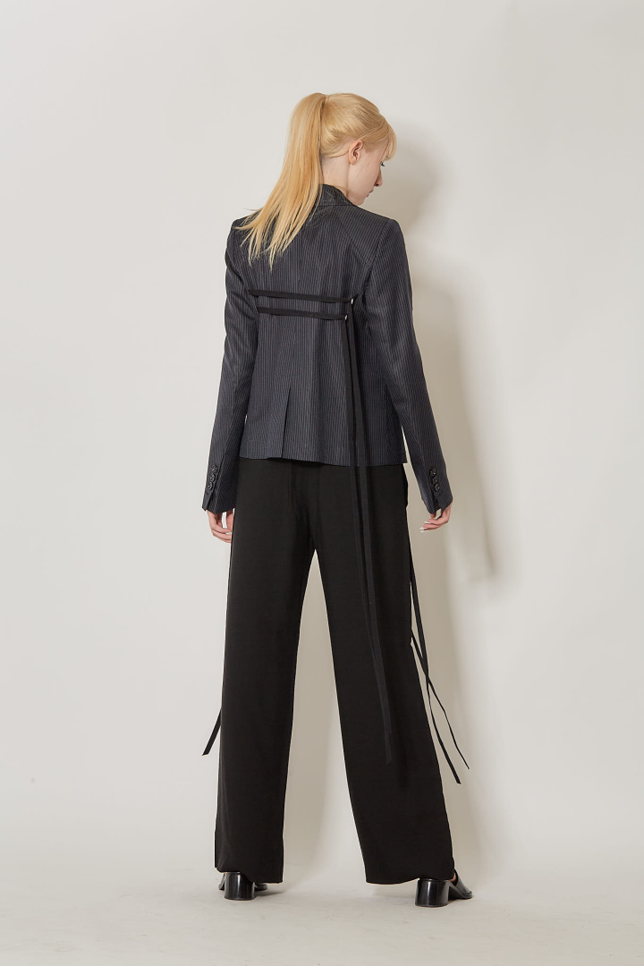 Lexa Tailored Slim Fit Jacket - Navy/Grey