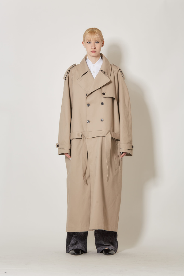 Trench Coat Set - Beige