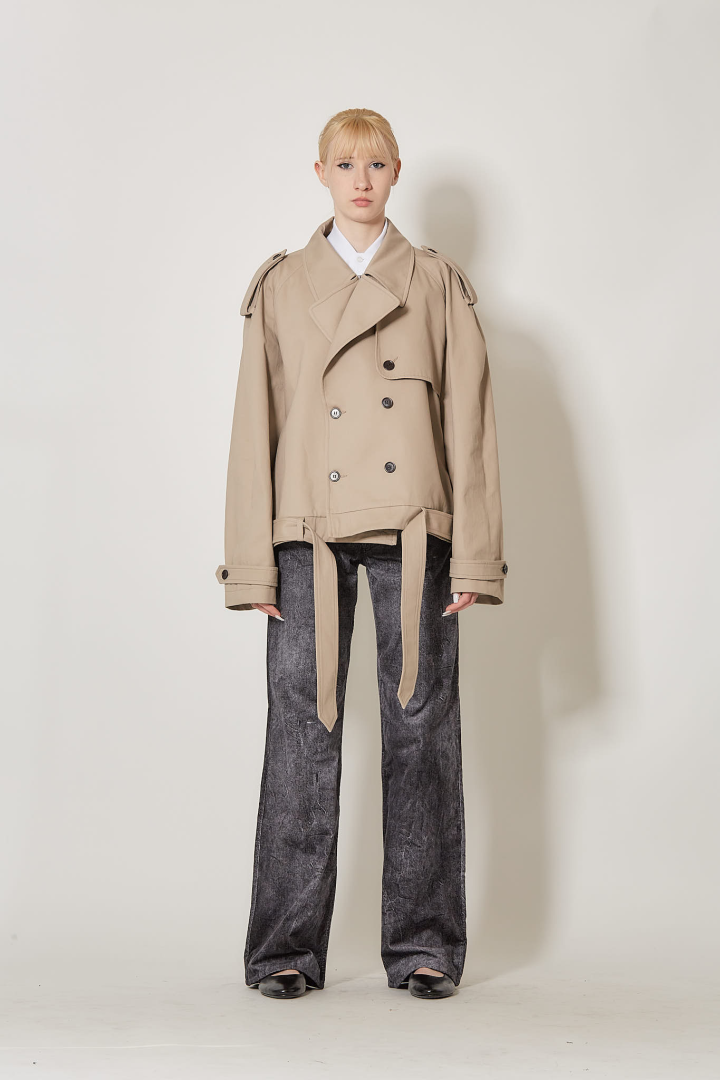 Trench Coat Set - Beige