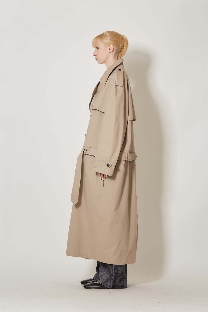 Trench Coat Set - Beige