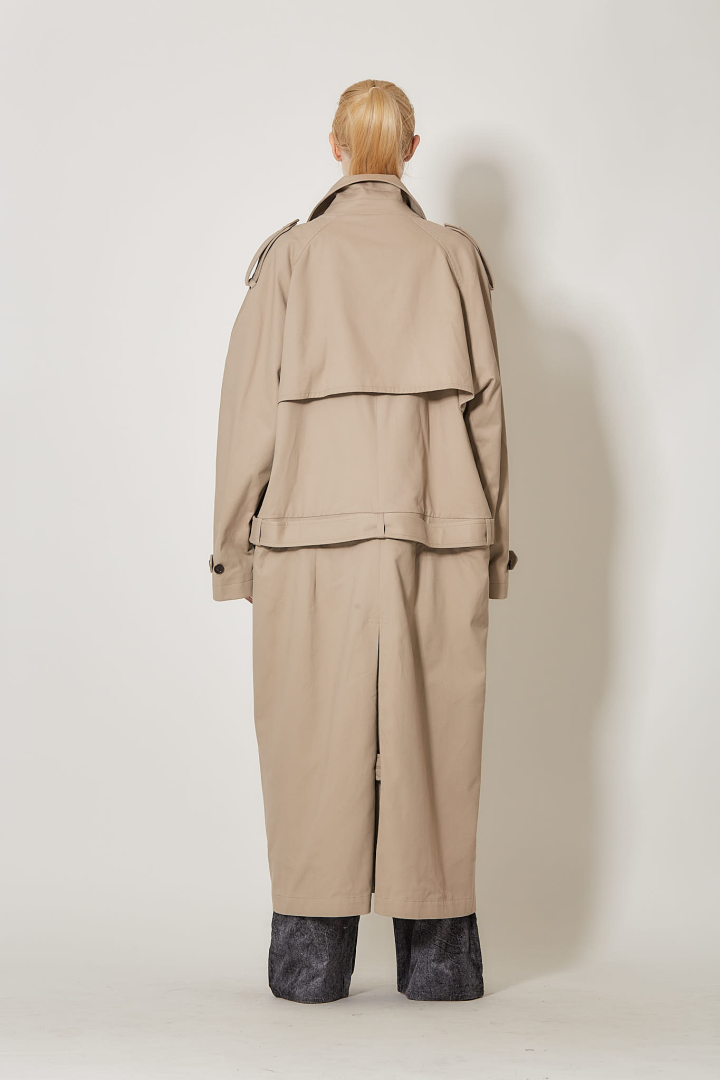 Trench Coat Set - Beige