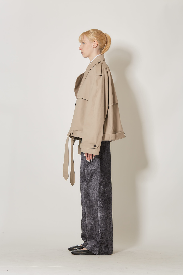 Trench Coat Set - Beige