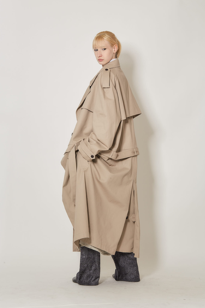 Trench Coat Set - Beige
