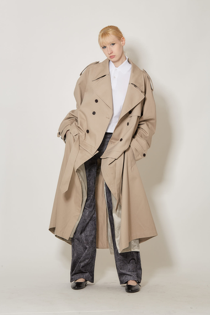 Trench Coat Set - Beige