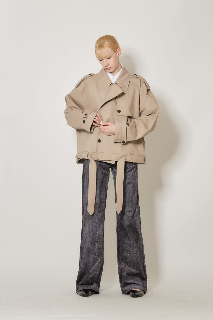 Trench Coat Set - Beige