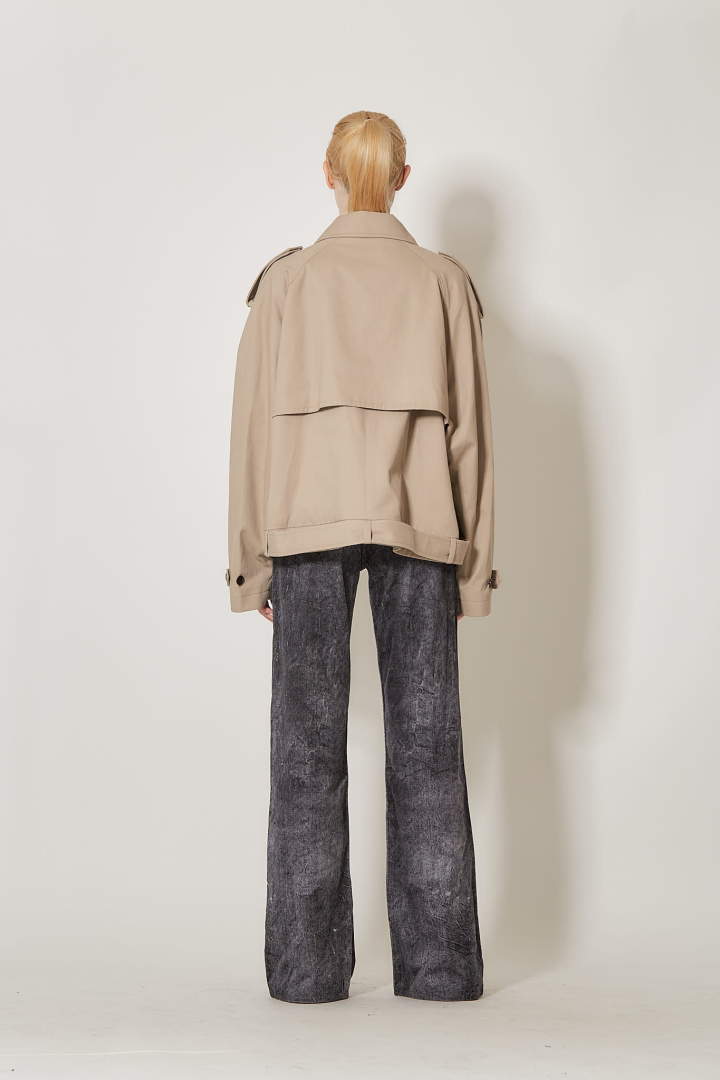 Trench Coat Set - Beige