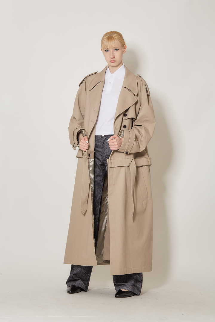 Trench Coat Set - Beige