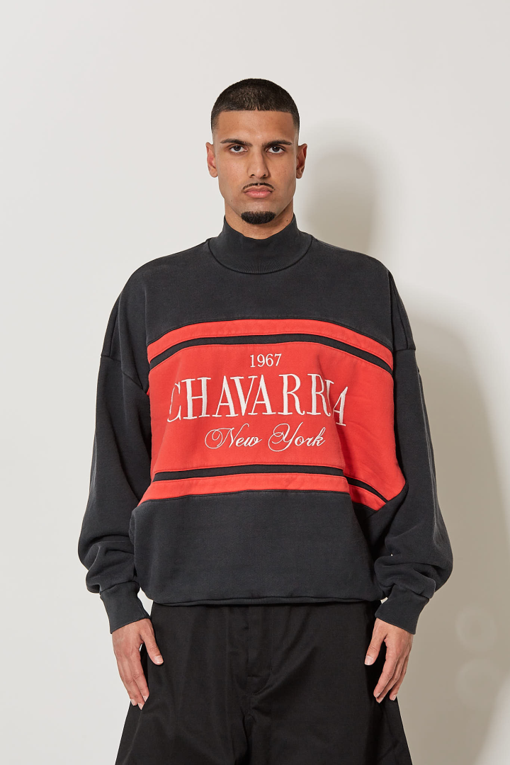 Chavarria Stripe Gilroy Crewneck - Black