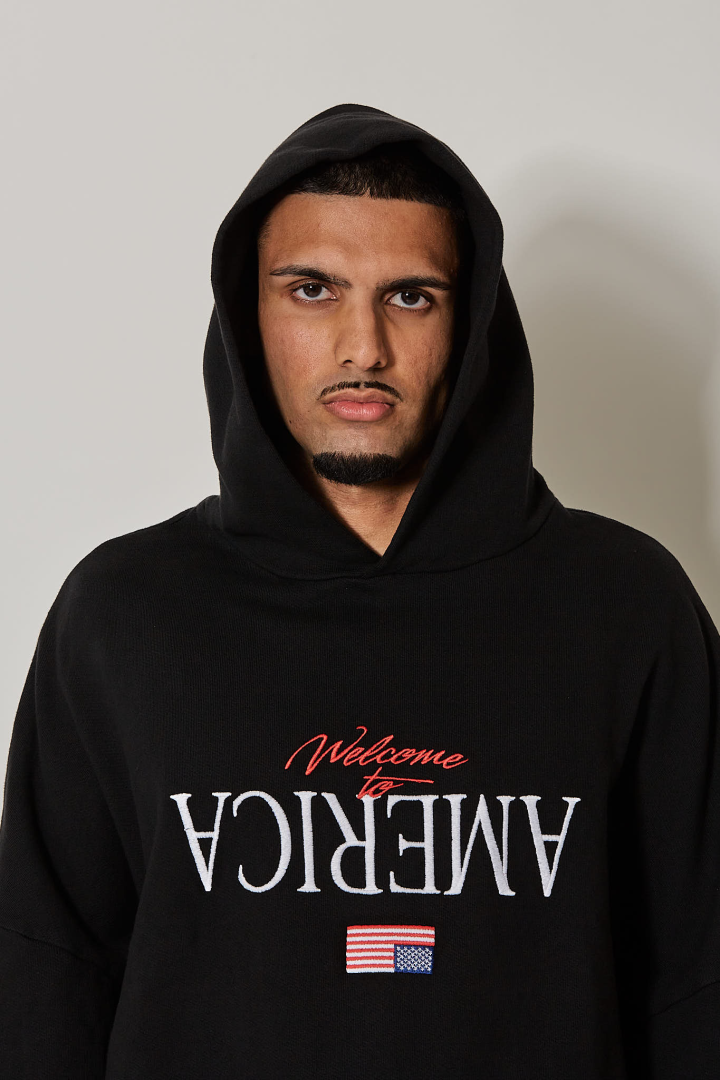 Welcome to America Hooligan Hoodie - Black