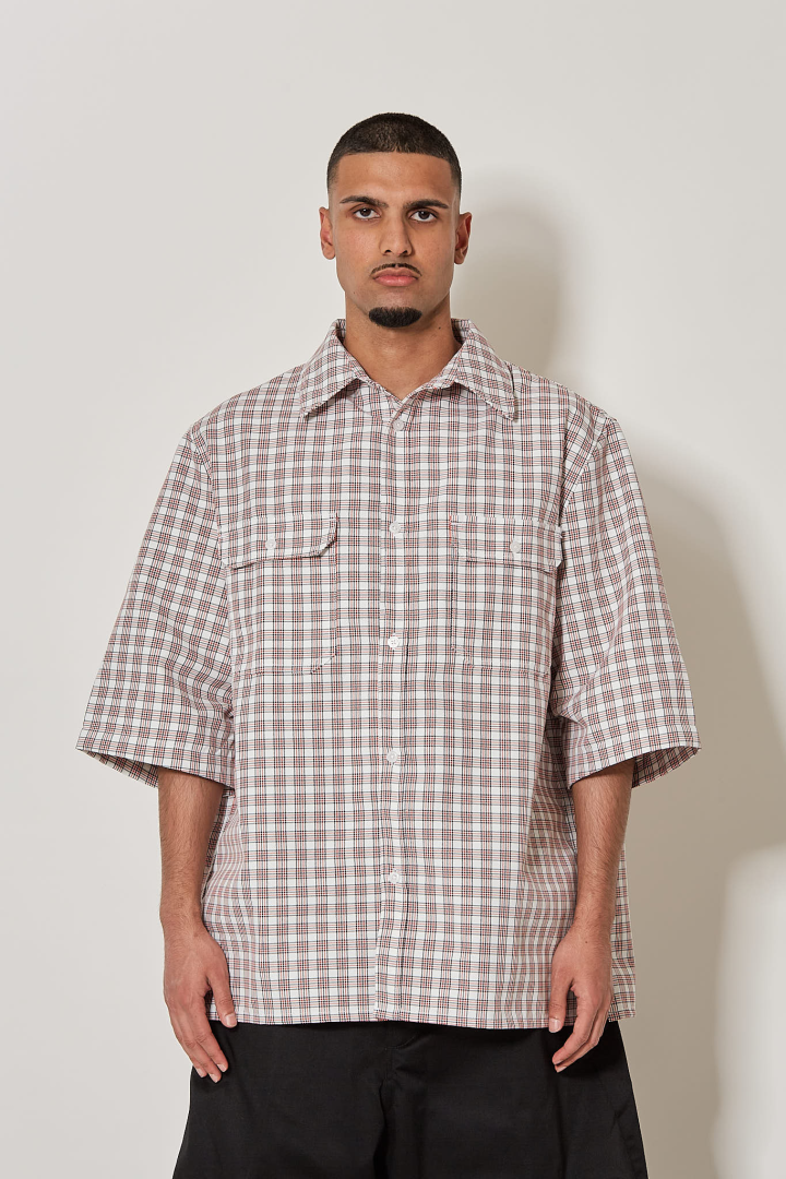 Ss Corcoran Shirt - Red/White Picnic Plaid