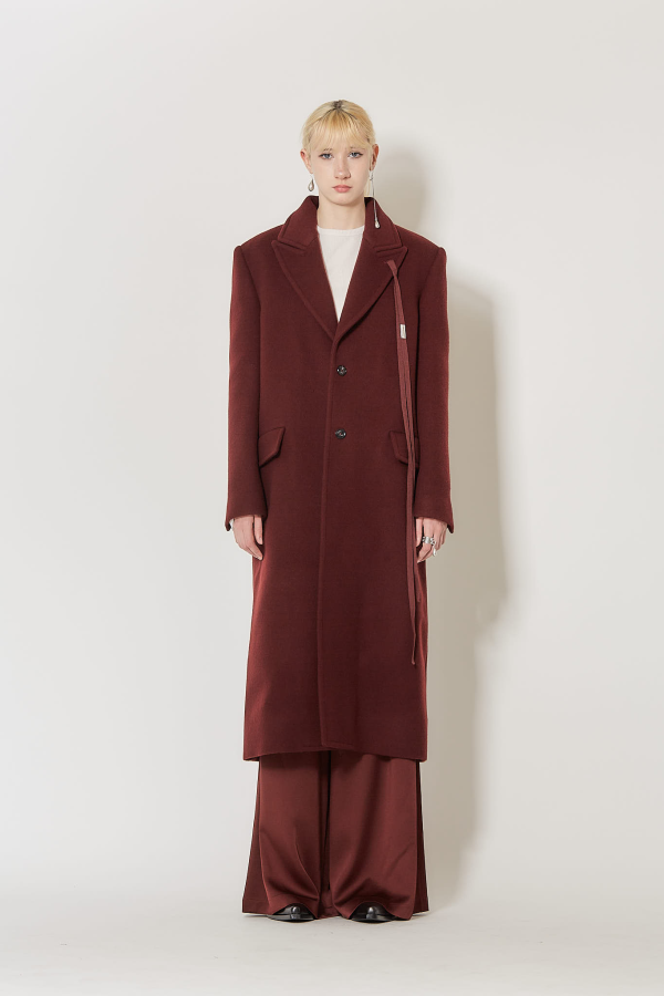 Aldina High Comfort Pick Lapel Coat - Mahogany