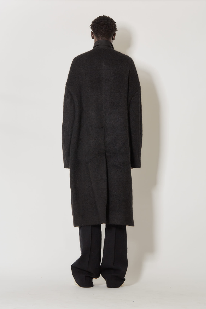 Buttoned Brad Coat - Black