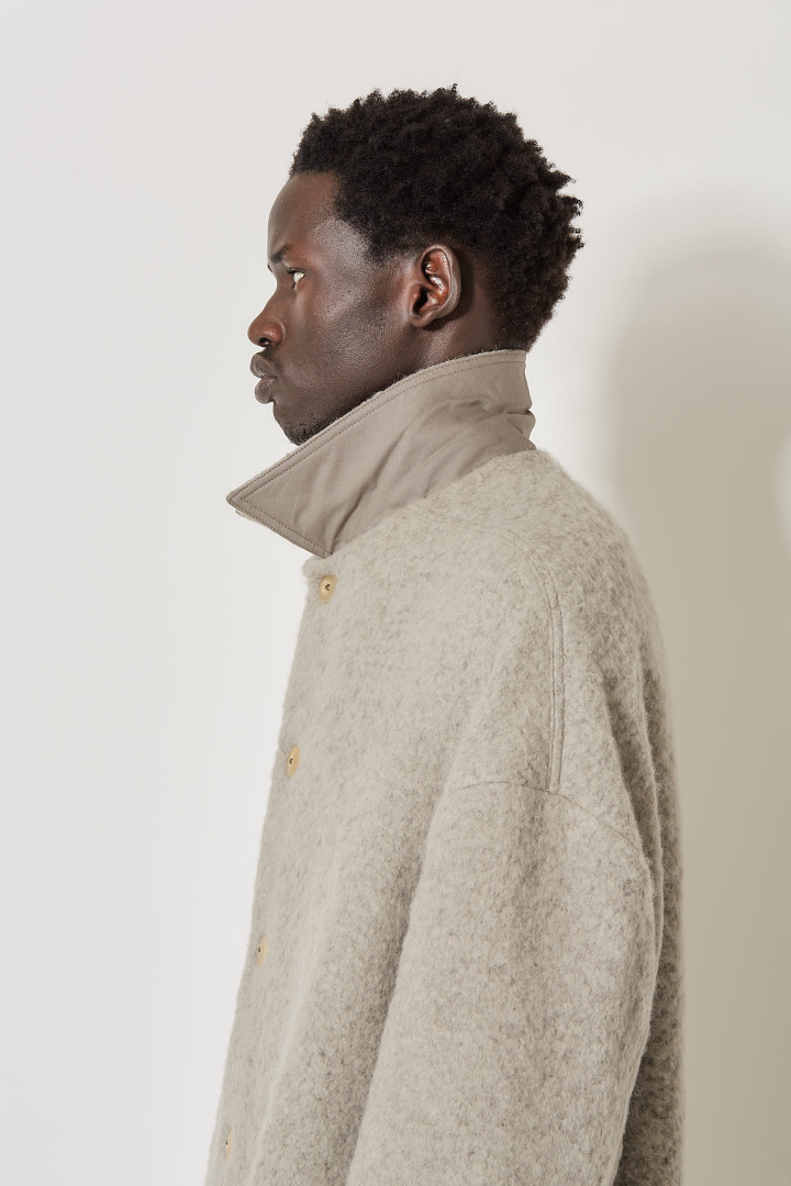 Buttoned Brad Coat - Drk Pearl