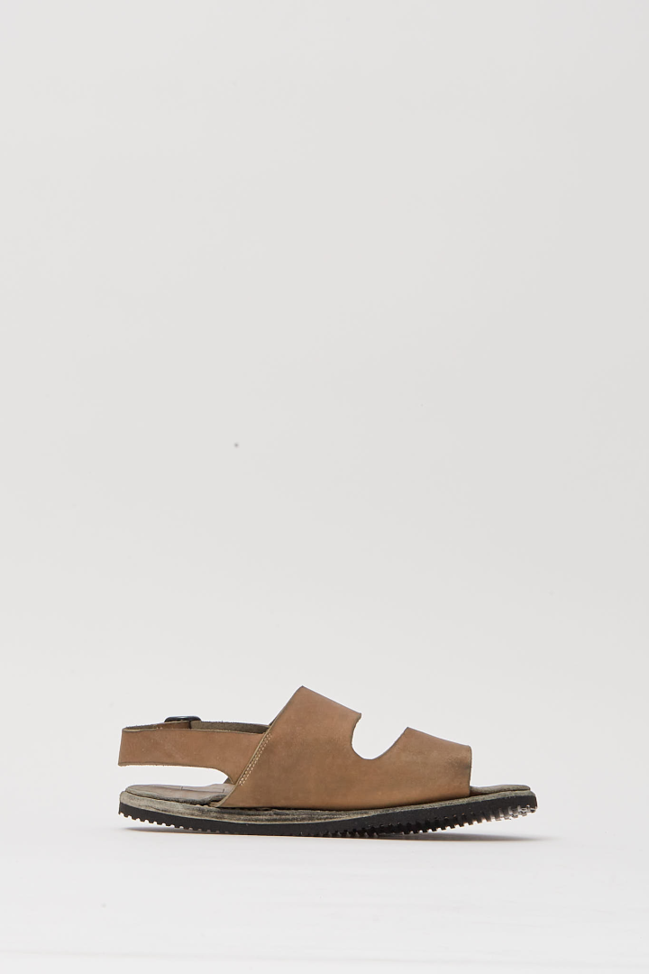 Sandal With Buckle, Thin Vibram Sole - Black