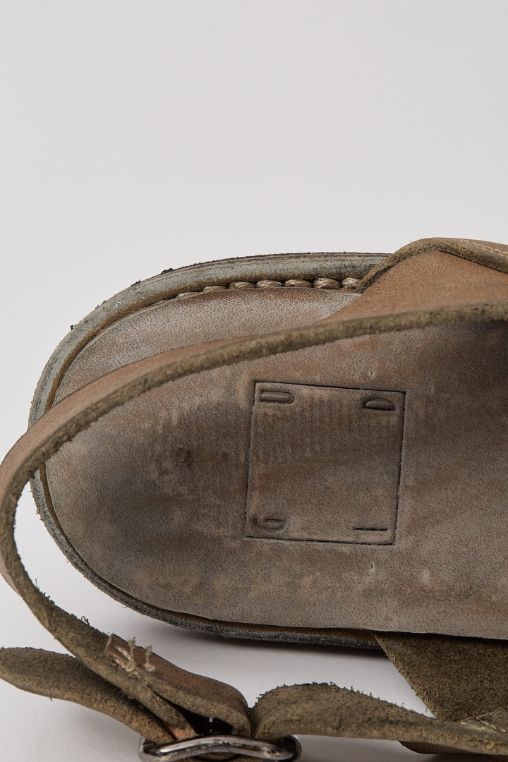 Sandal With Buckle, Thin Vibram Sole - Black