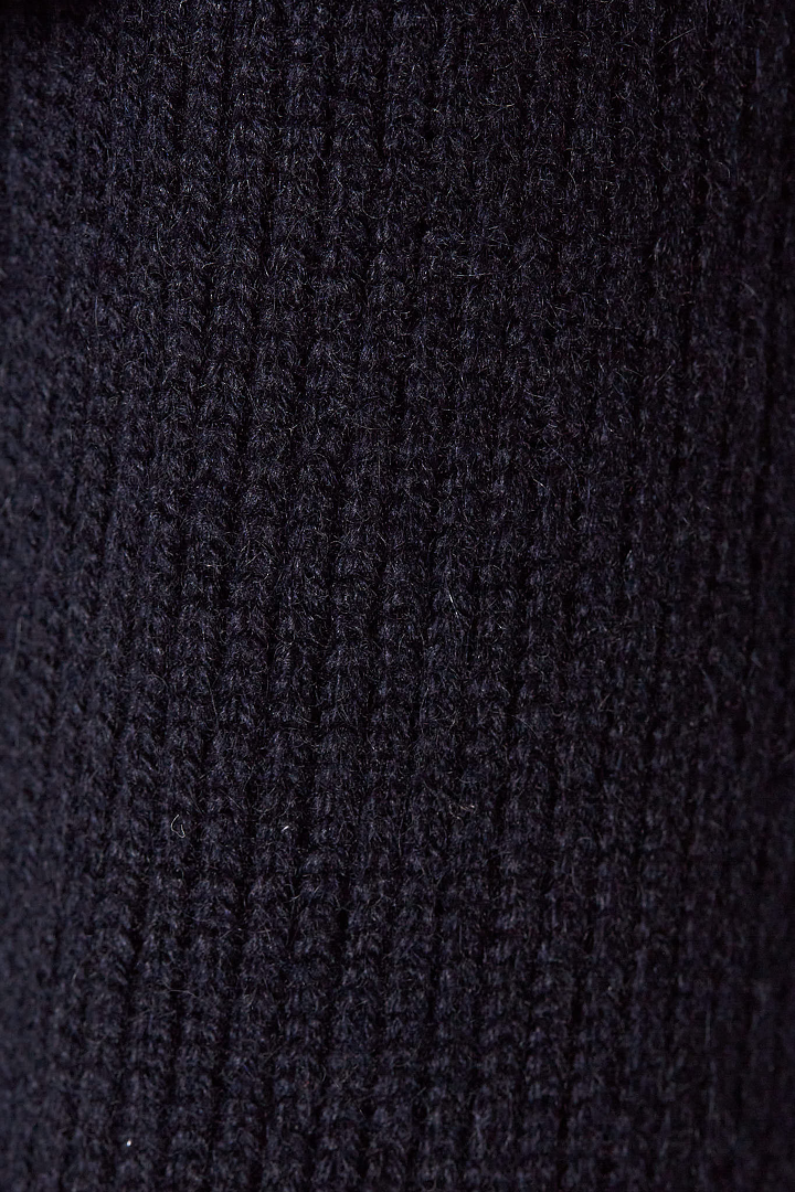 Fingerless Rib Gloves - Midnight
