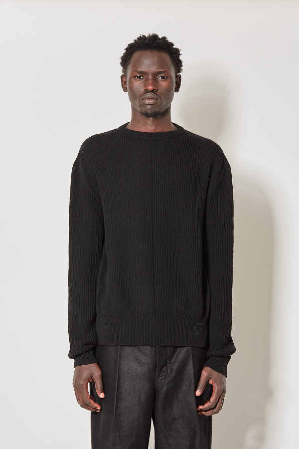 Sweater Fisherman Round Neck - Black