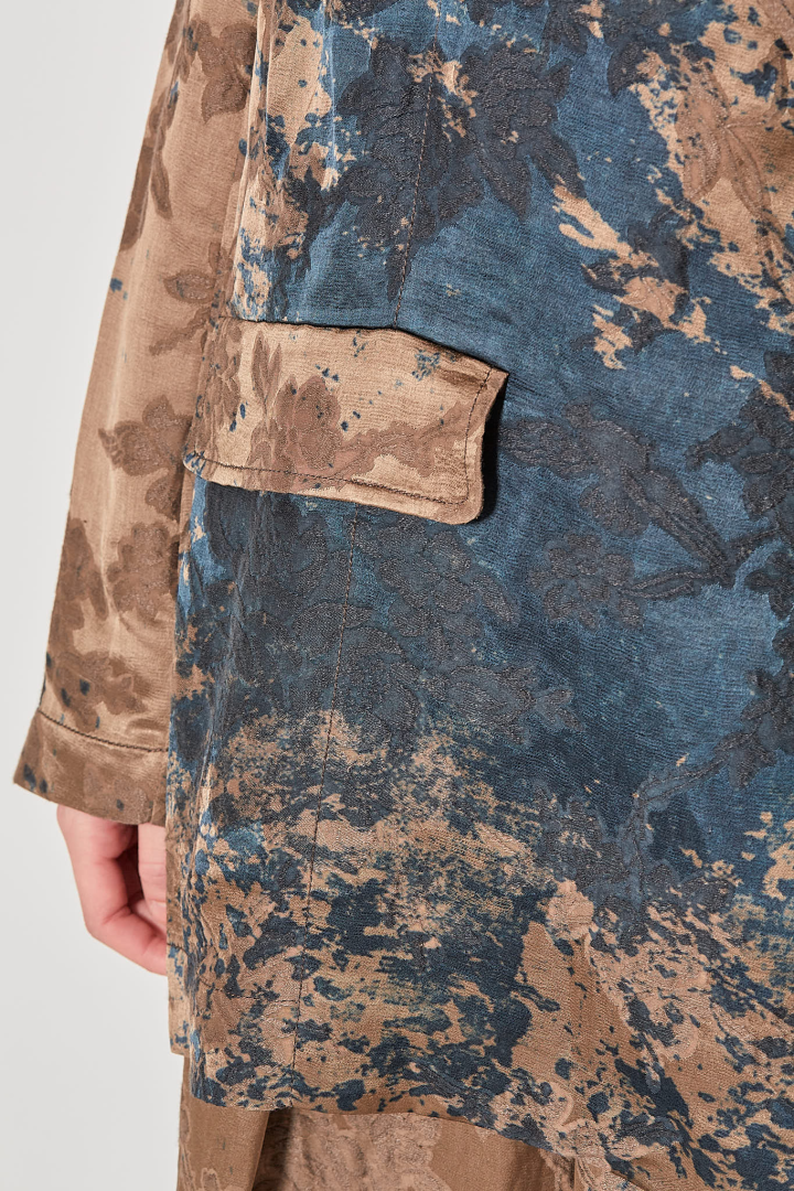 Khloe Jacket - Brown/Blue