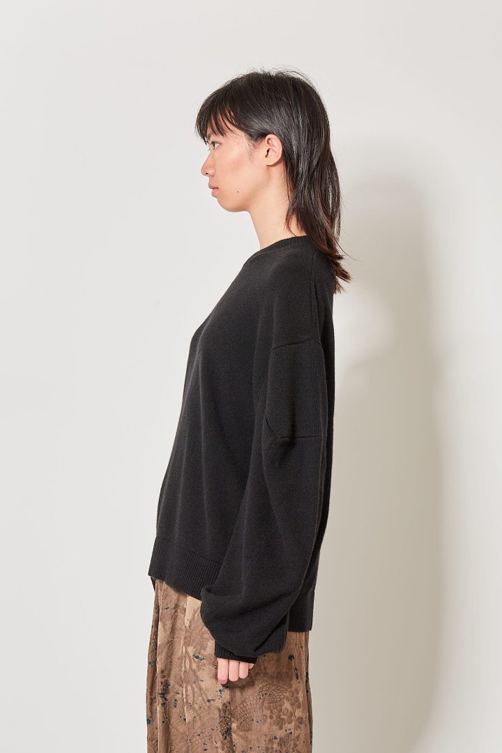 Square Slv Top - Black