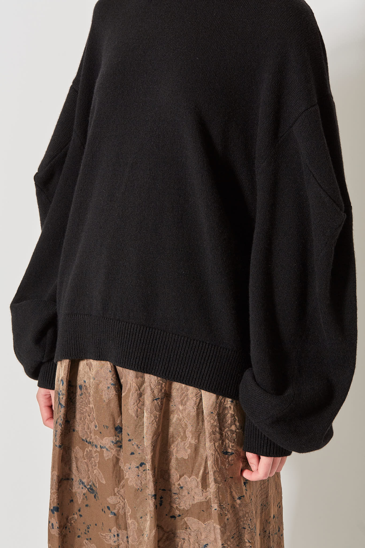 Square Slv Top - Black