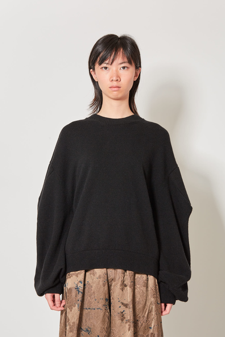 Square Slv Top - Black