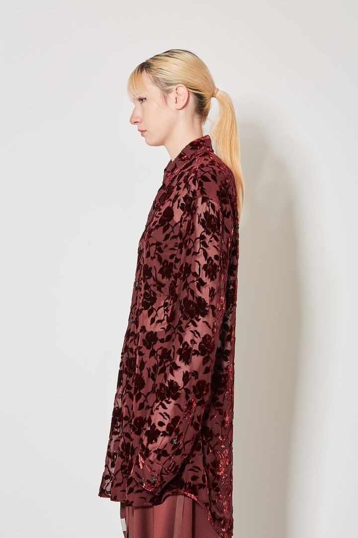 Elisabeth Long High Comfort Shirt - Crimson
