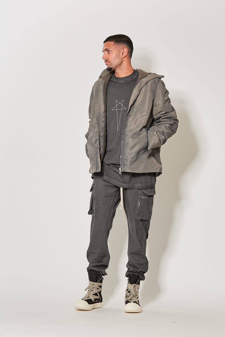 Padded Jacket Gimp Zipfront Jkt - Dark Dust