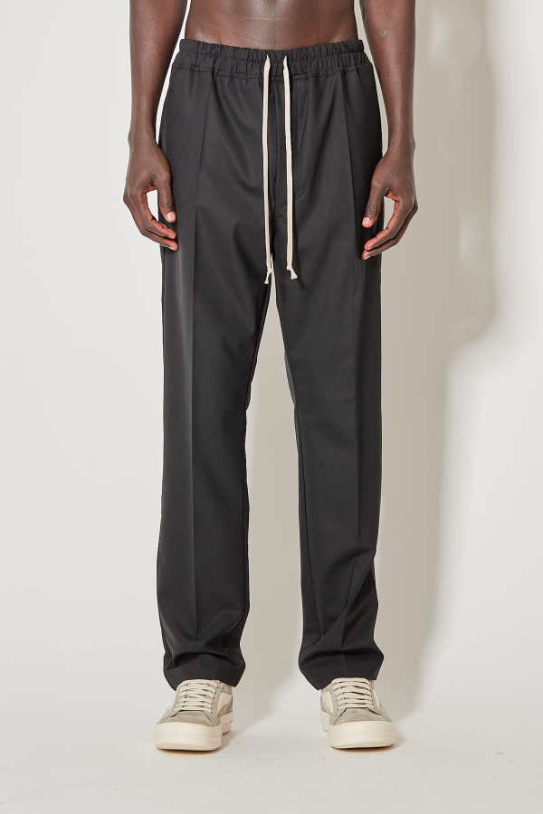 Pants Drawstring Slim Long - Black