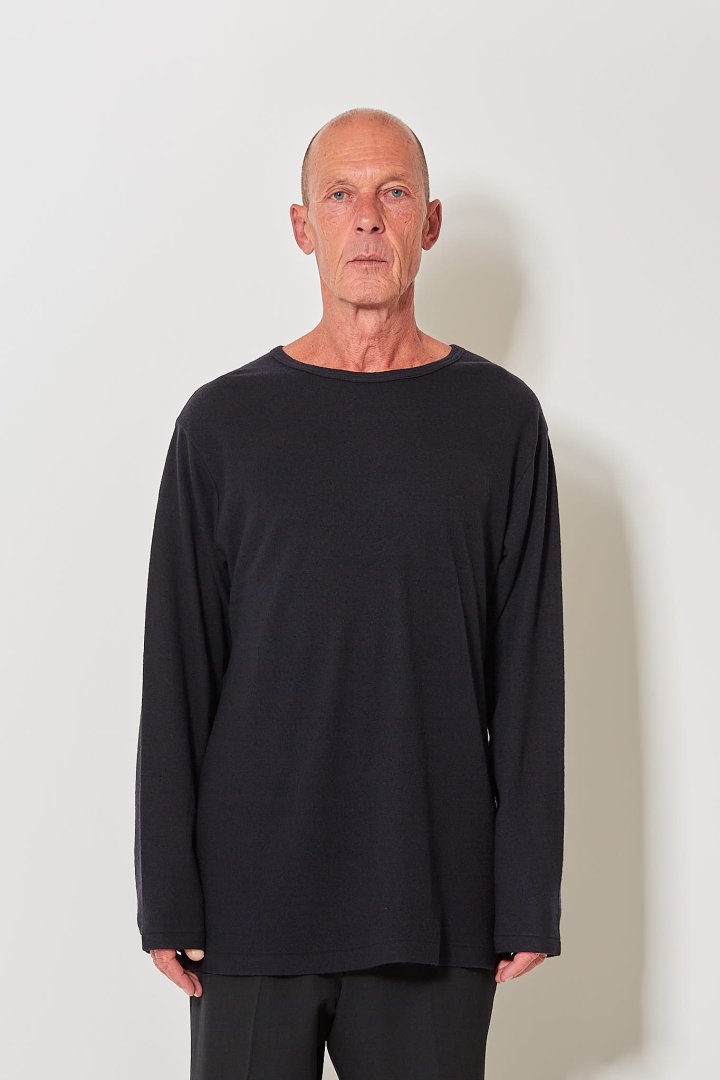 Round Neck Long	Slv Po - Navy 1
